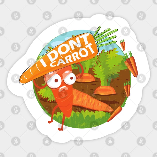 I Don't Carrot All Sticker by ArtRoute02